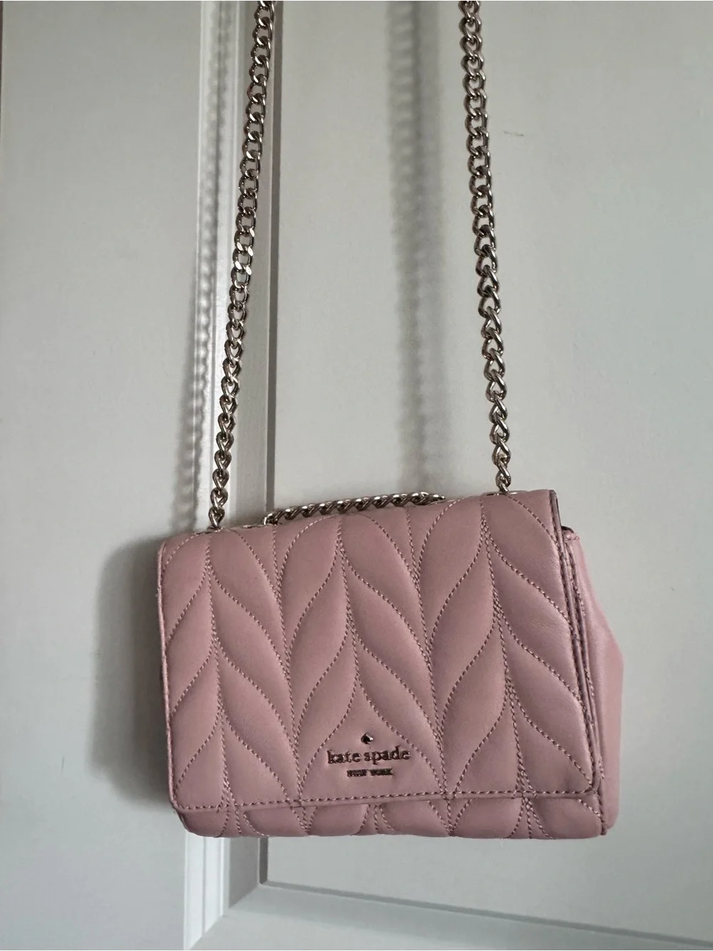 kate spade Pink Quilted Leather Chain Crossbody